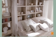 libreria retro letto