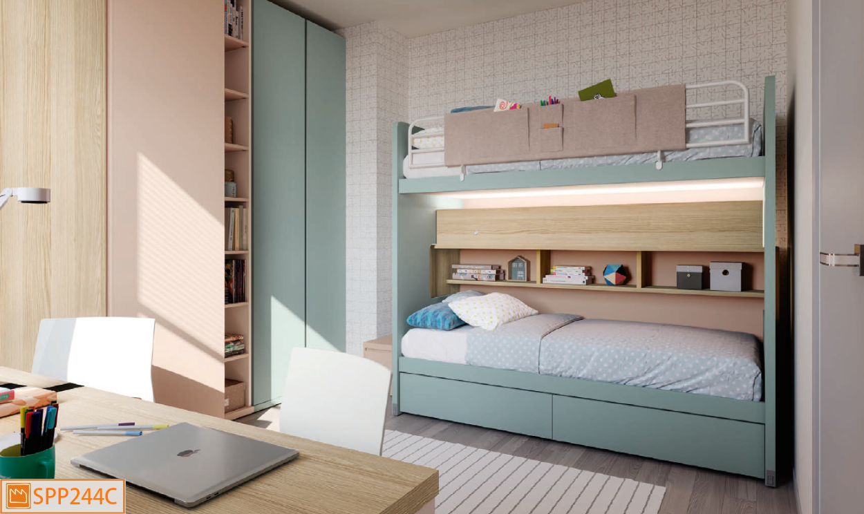 letto a soppalco salva spazio scorrevole